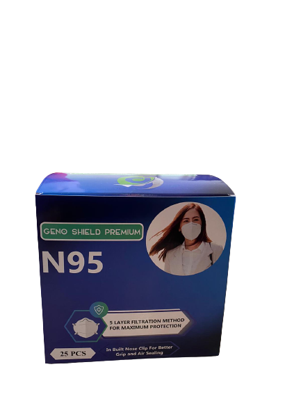 N95 Face Mask - 5 Layer Spun Bond & Meltblown Structure | Disposable, Waterproof, Recyclable, Oval Shape, Bfe Up To 99%