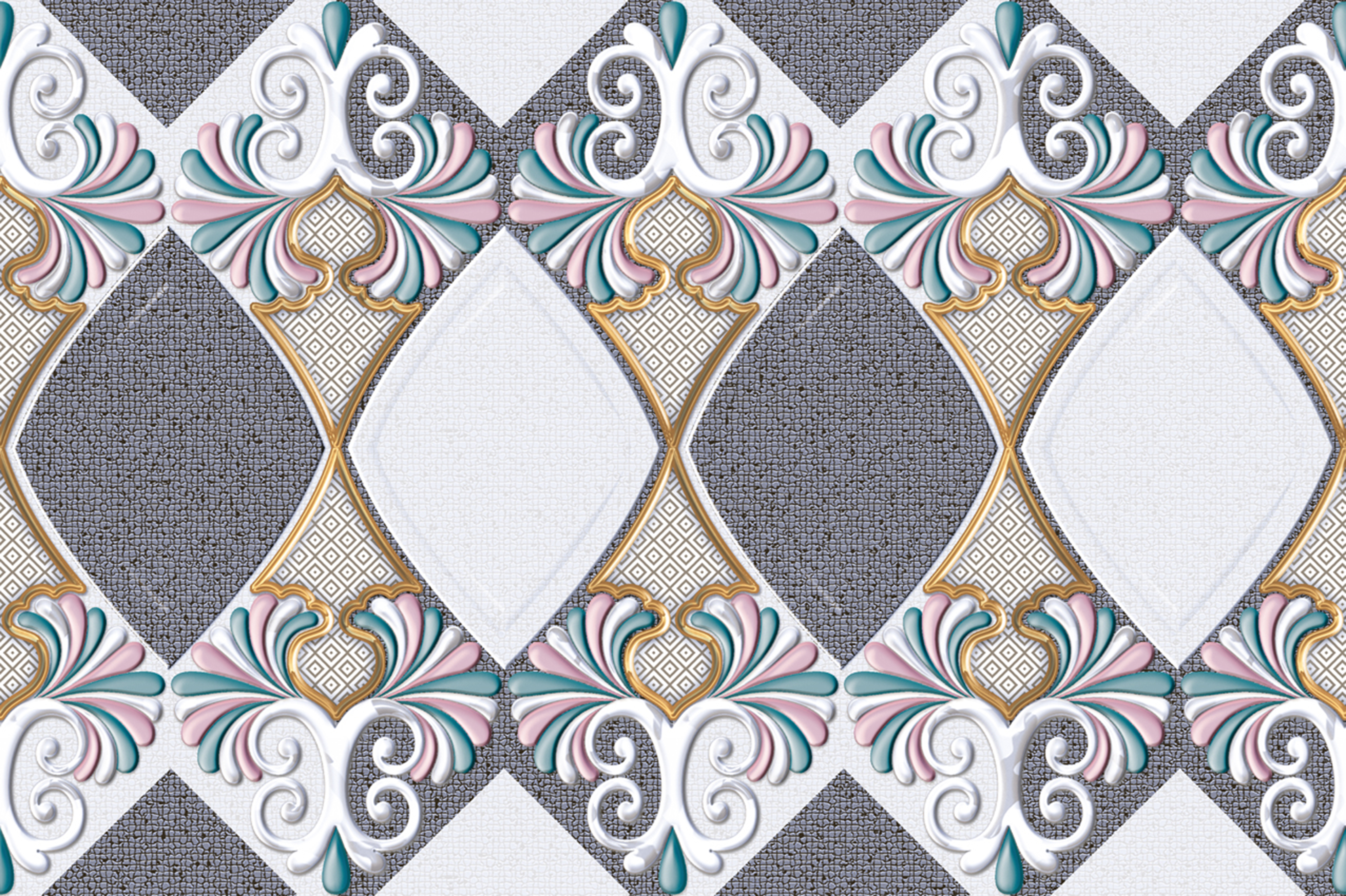 Multi Color 15009 Glossy Ceramic Wall Tiles 300x450mm