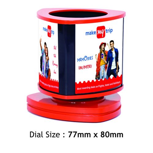 Rotating Promotional Pen Holder - 3x3 Inches | Customized Logo, Ideal Corporate Pen Stand