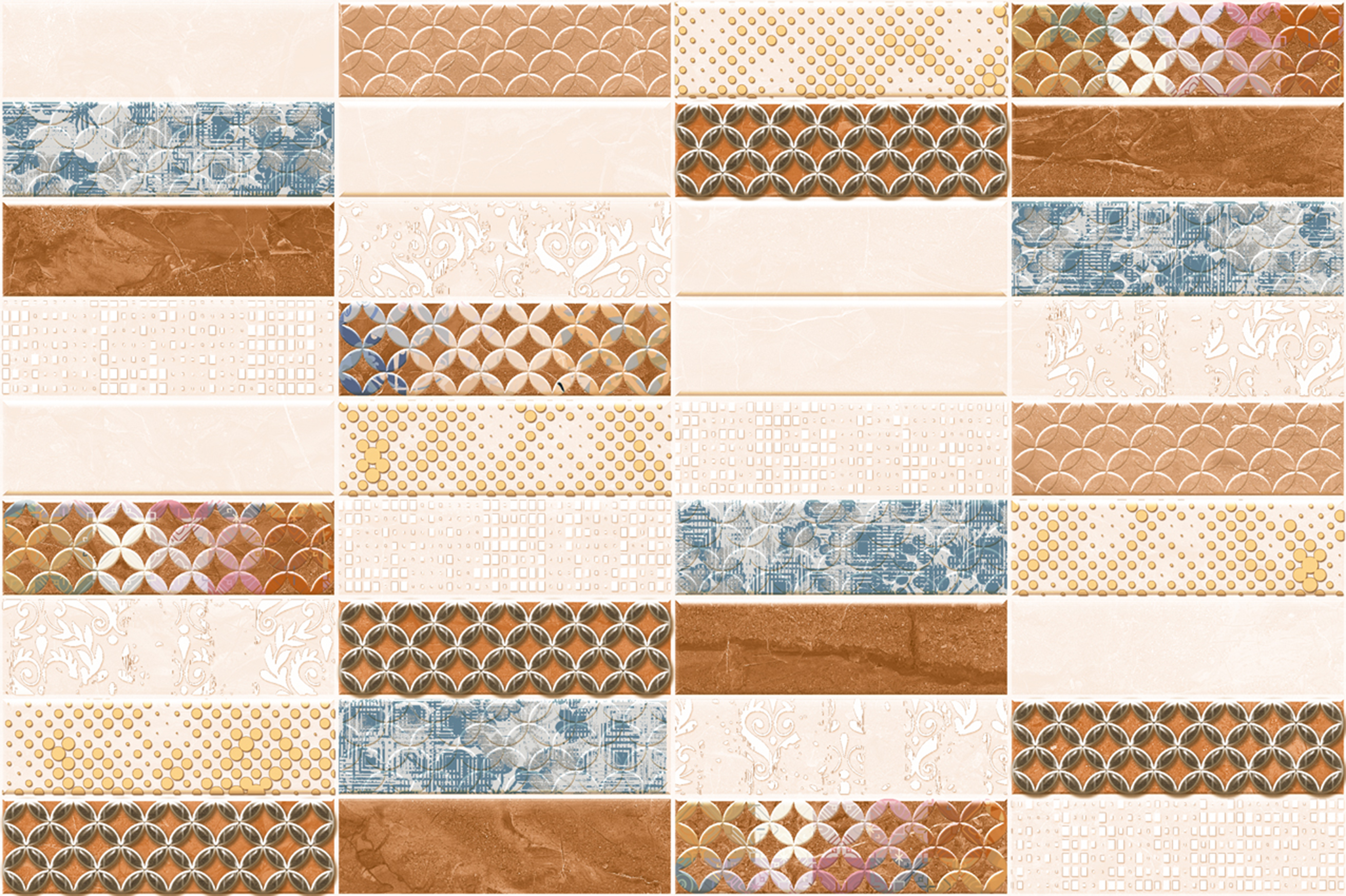Yellows / Golds 15013 Glossy Ceramic Wall Tiles 300x450mm