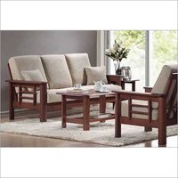 लकड़ी का सोफा सेट