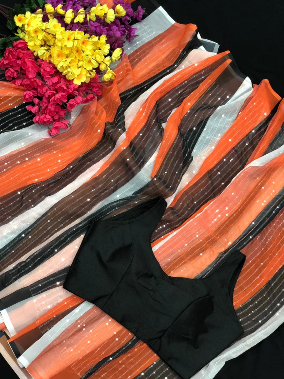 Designer Fancy Georgette Saree