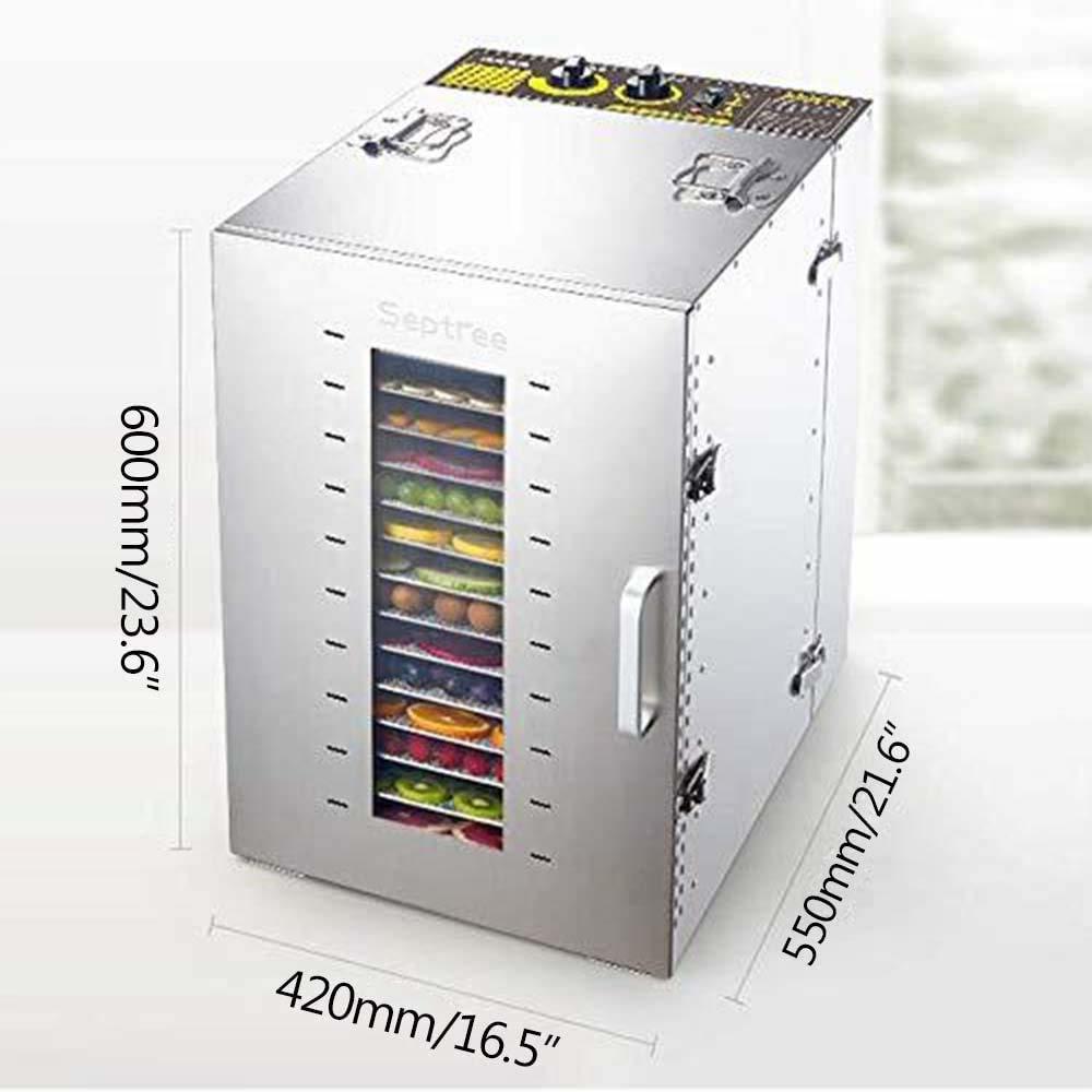 Steel Commercial Food Dehydrator 15x15 16 Trays