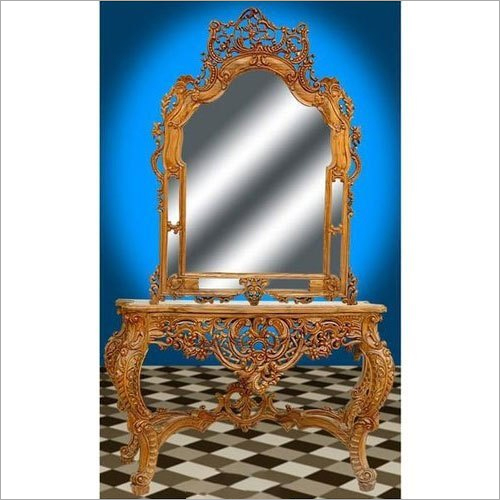 टिकाऊ 6.5 फीट टीक वुडन कंसोल