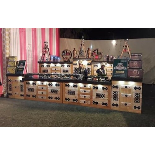 टिकाऊ लकड़ी का खानपान काउंटर