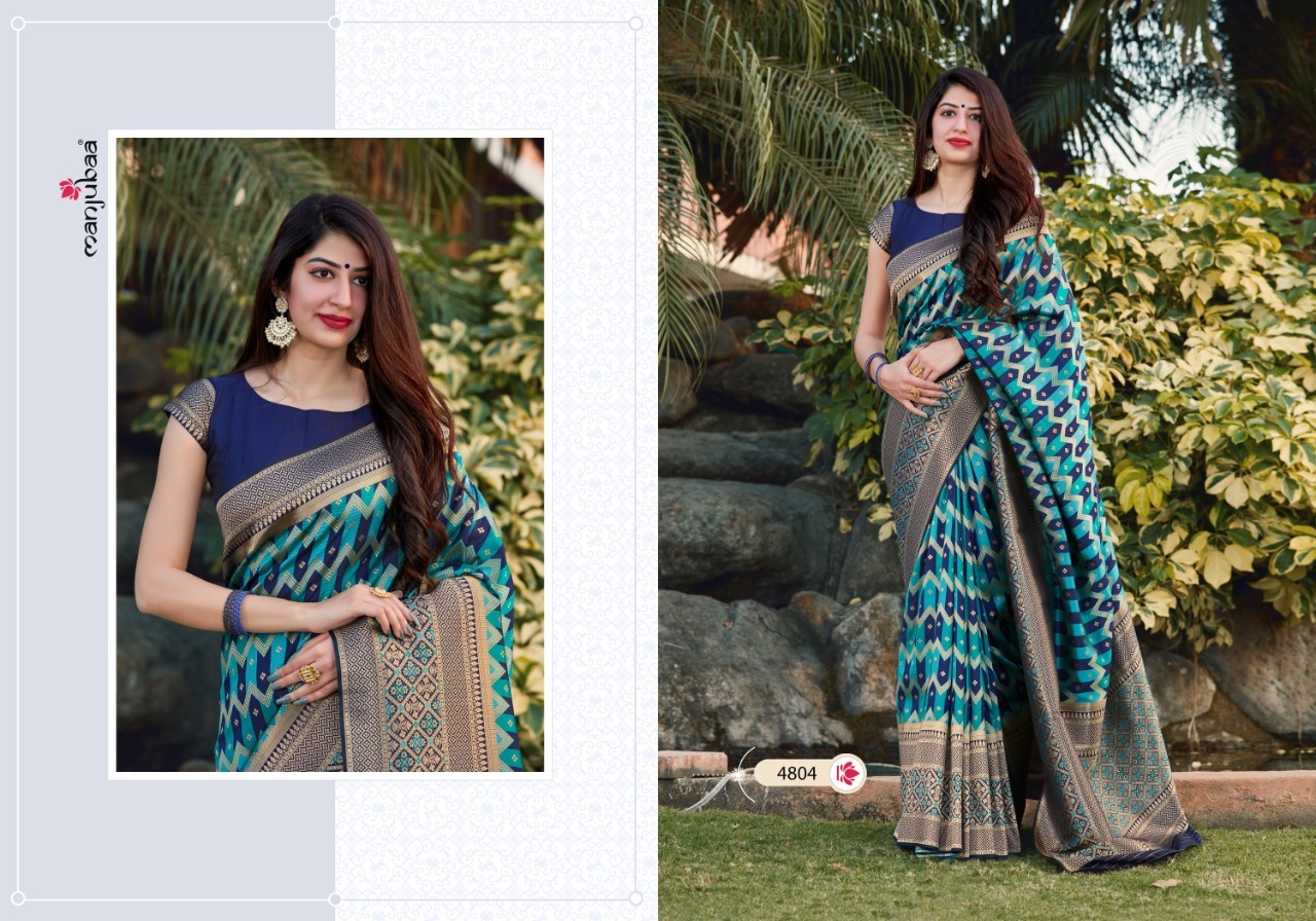 Soft Silk Saree - Manjubaa 4800 Series | Multi-color, Casual Occasion, Banarasi Style, Suitable For All Seasons