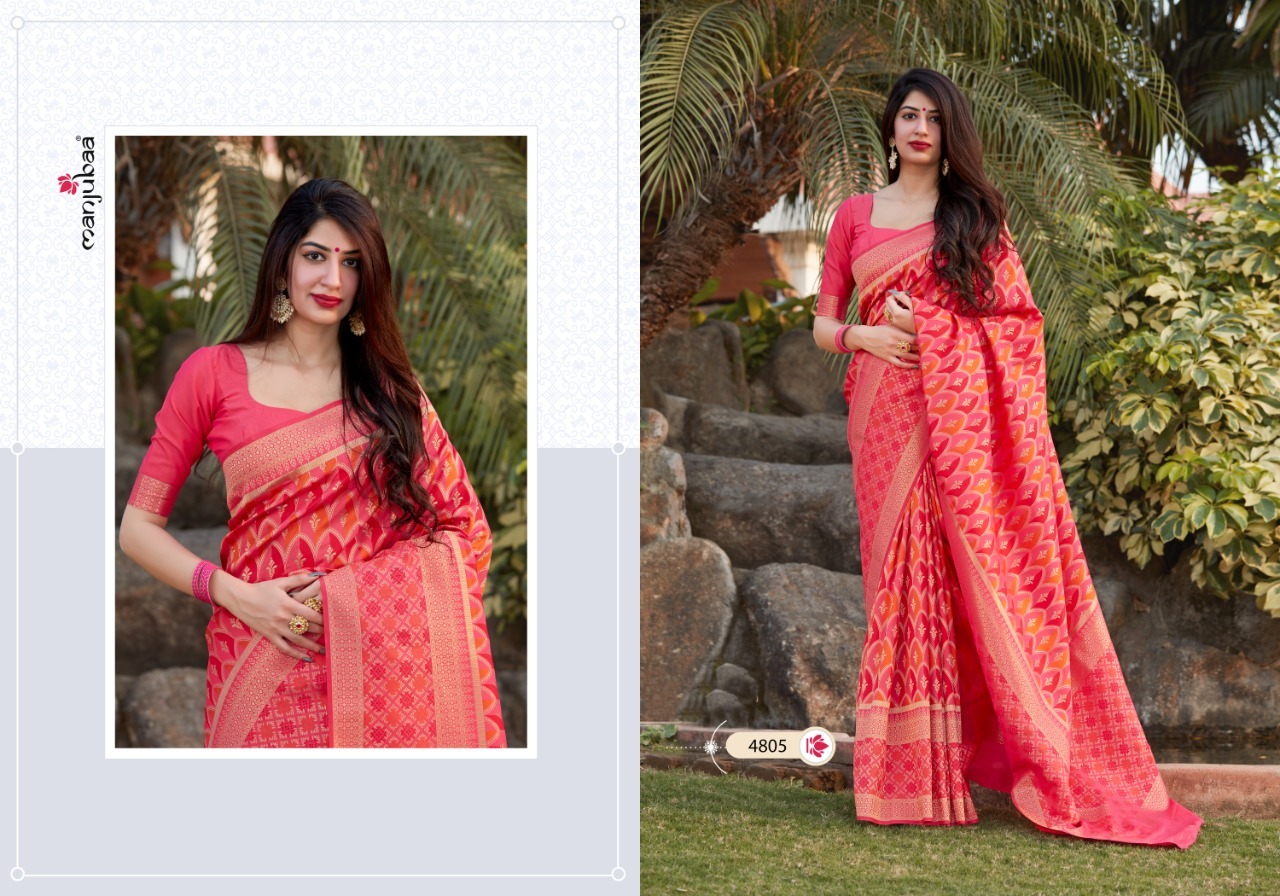 Soft Silk Saree - Manjubaa 4800 Series | Multi-color, Casual Occasion, Banarasi Style, Suitable For All Seasons