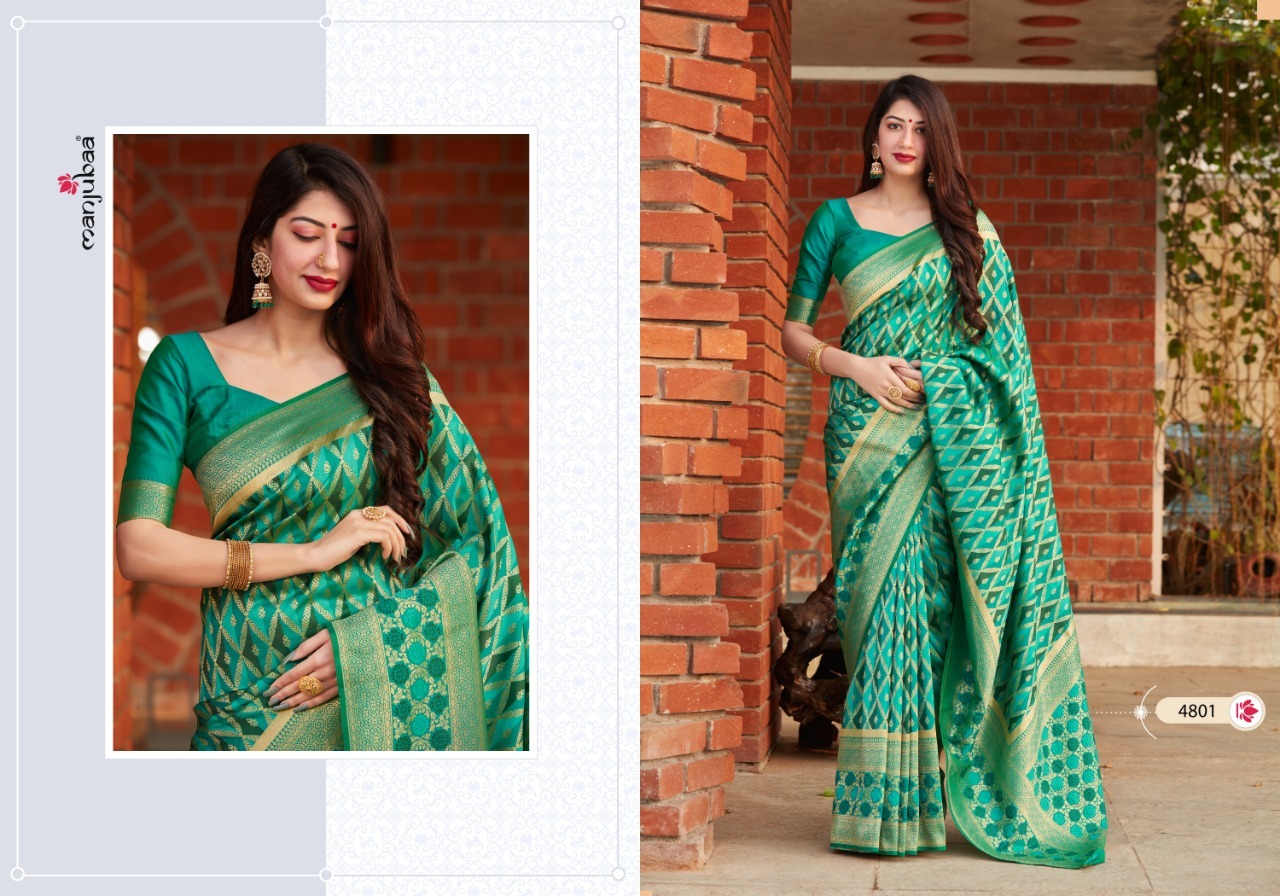 Soft Silk Saree - Manjubaa 4800 Series | Multi-color, Casual Occasion, Banarasi Style, Suitable For All Seasons