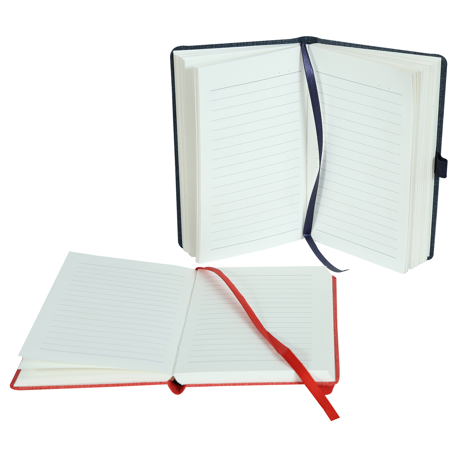 Features Include An Elastic Band Closure Comma Abaca - A6 Size - Hard Bound Notebook (Red)