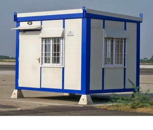 Prefabricated Security Cabin - Rigid Pvc Foam Profile With Integral Skin, 6x4x8 Dimension | Premium Quality, Fire Retardant, Water Proof, Termite Proof, Easy Assembly, Long Life Span, Chemically Resistant, Sliding Windows