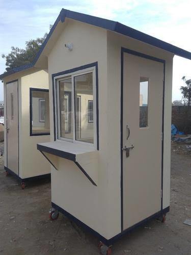 Prefabricated Security Cabin - Rigid Pvc Foam Profile With Integral Skin, 6x4x8 Dimension | Premium Quality, Fire Retardant, Water Proof, Termite Proof, Easy Assembly, Long Life Span, Chemically Resistant, Sliding Windows