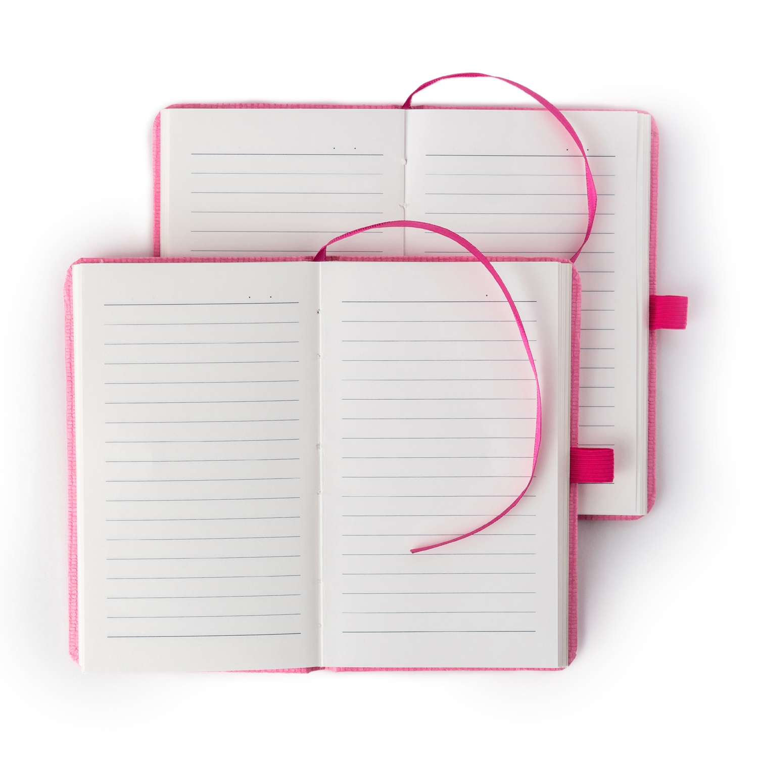Features Include An Elastic Band Closure Comma Abaca - A6 Size - Hard Bound Notebook (Pink And Pink)