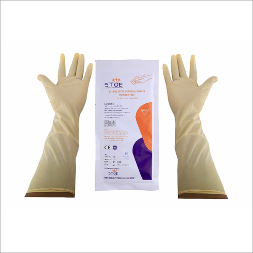 White Sterile Latex Surgical Gloves