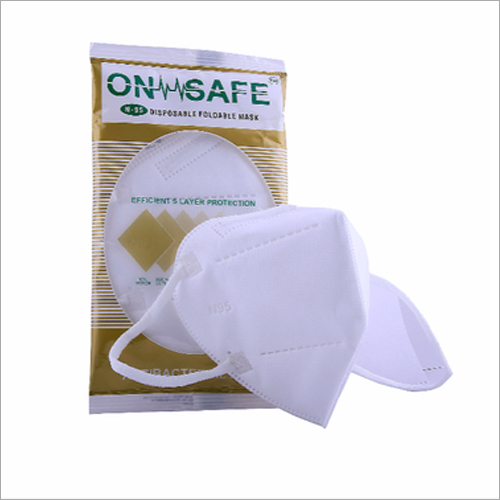 N95 Disposable Foldable Mask - Cotton, Five Layers, Antibacterial | Unisex Design, Elastic Ear Loops, Enhanced Breathability
