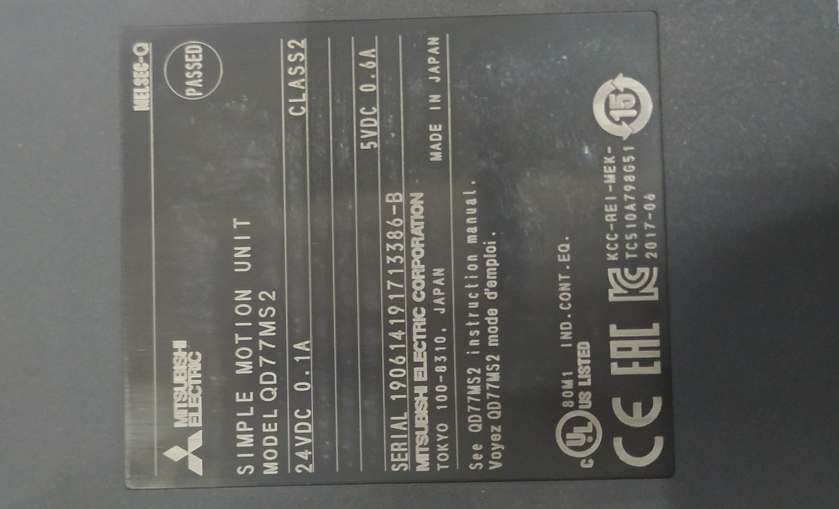 Mitsubishi Simple Motion Module Qd77ms2