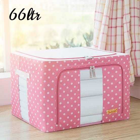 Assorted Storage Container Foldable Storage Boxes For Clothes, Saree Cover Bags - 66 Litre