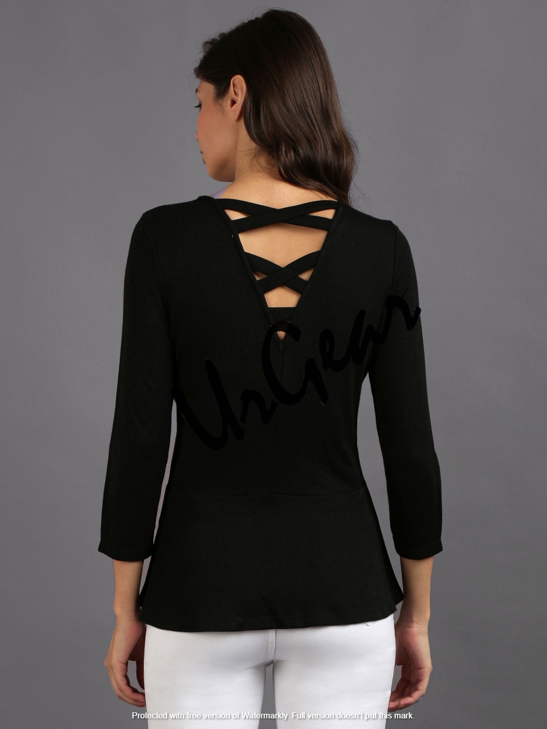 Women Black Solid Top - 100% Combed Cotton, Sizes S-xxl, 180 Gsm | Breathable, Bio-washed, No Fade, Regular/machine Wash