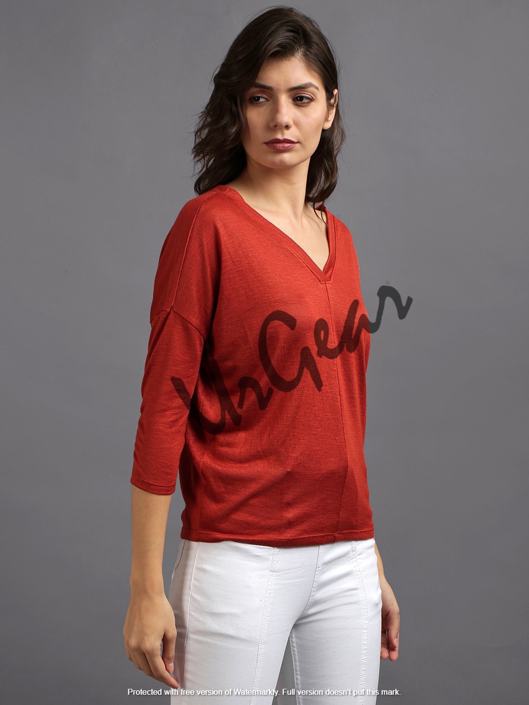Women Maroon Solid Top - 100% Combed Cotton, Sizes S-xxxl, Red Color, 180 Gsm, Bio-washed | Breathable, No Fade, All Season, Plain Pattern