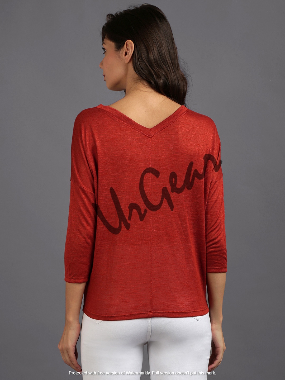 Women Maroon Solid Top - 100% Combed Cotton, Sizes S-xxxl, Red Color, 180 Gsm, Bio-washed | Breathable, No Fade, All Season, Plain Pattern