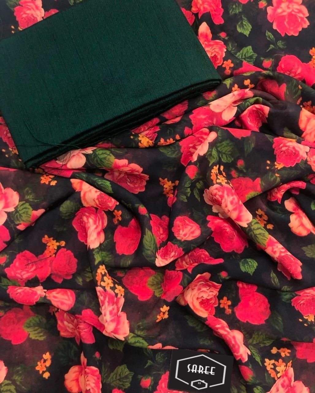 Party Wear Pure Georgette Sarees