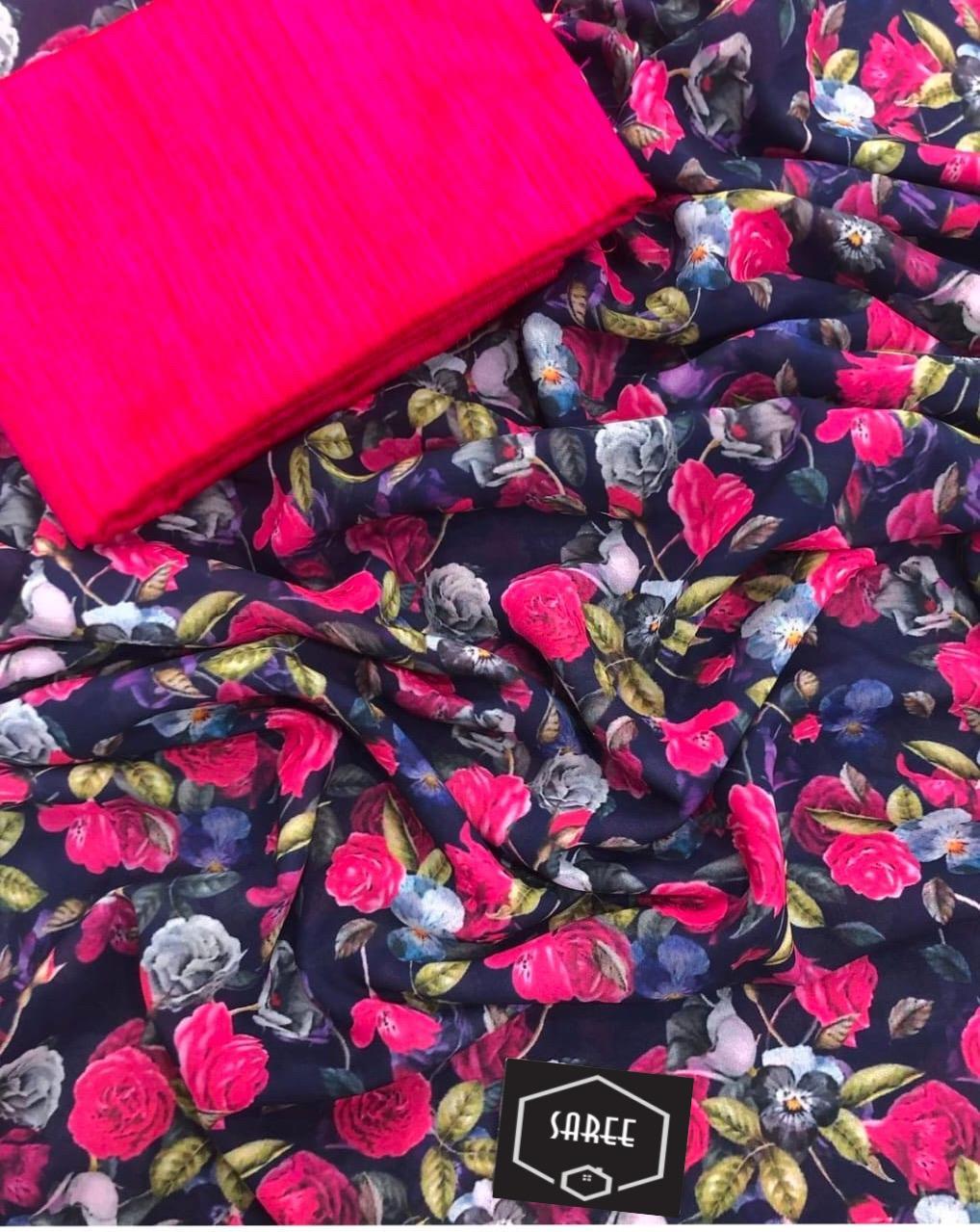 Party Wear Pure Georgette Sarees