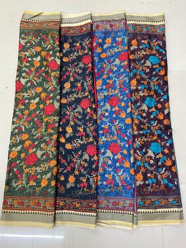 4 कलर मैचिंग प्रिंटेड लेडीज़ साड़ी