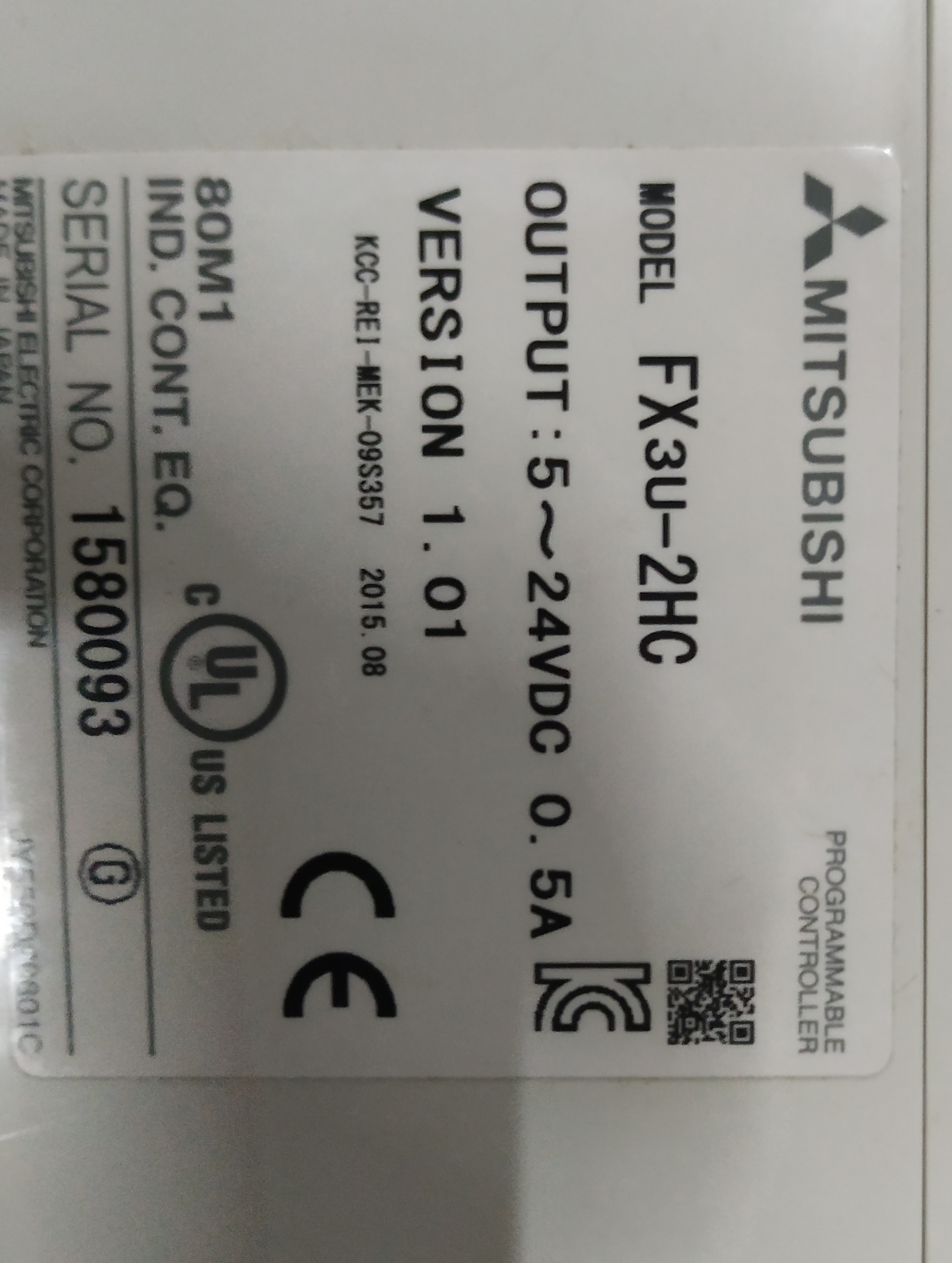 Mitsubishi High Speed Counter Module Fx3u-2hc