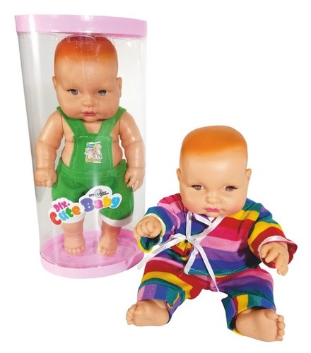 Cute Baby Plastic Doll - 20 Cm Height, Assorted Colors Available