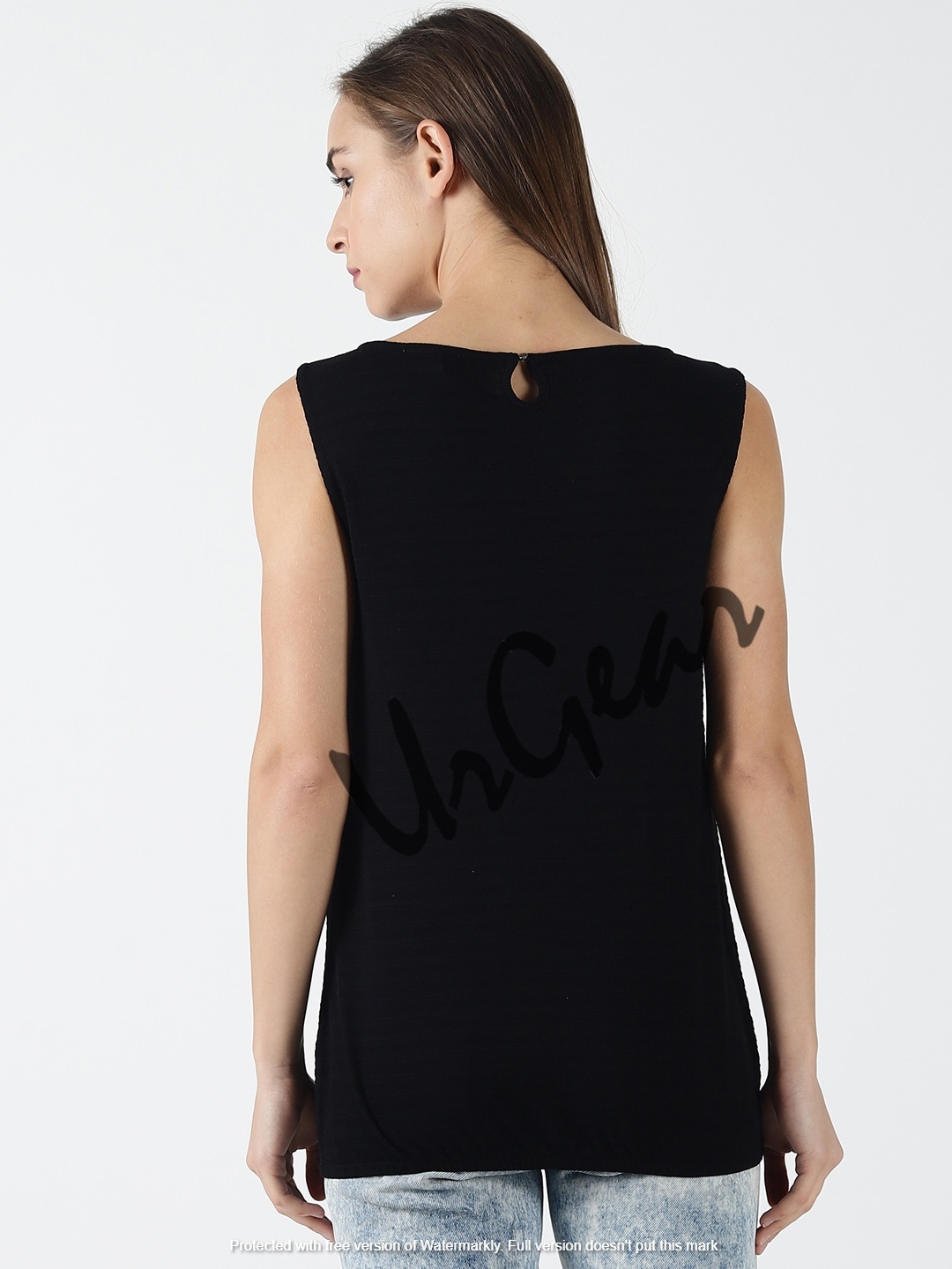 Womens Trendy Round Neck Tank Top - 100% Combed Cotton, Sizes S-l, Color Black, Wash Care: Regular/machine Wash | Breathable, No Fade, Soft Bio-washed Fabric