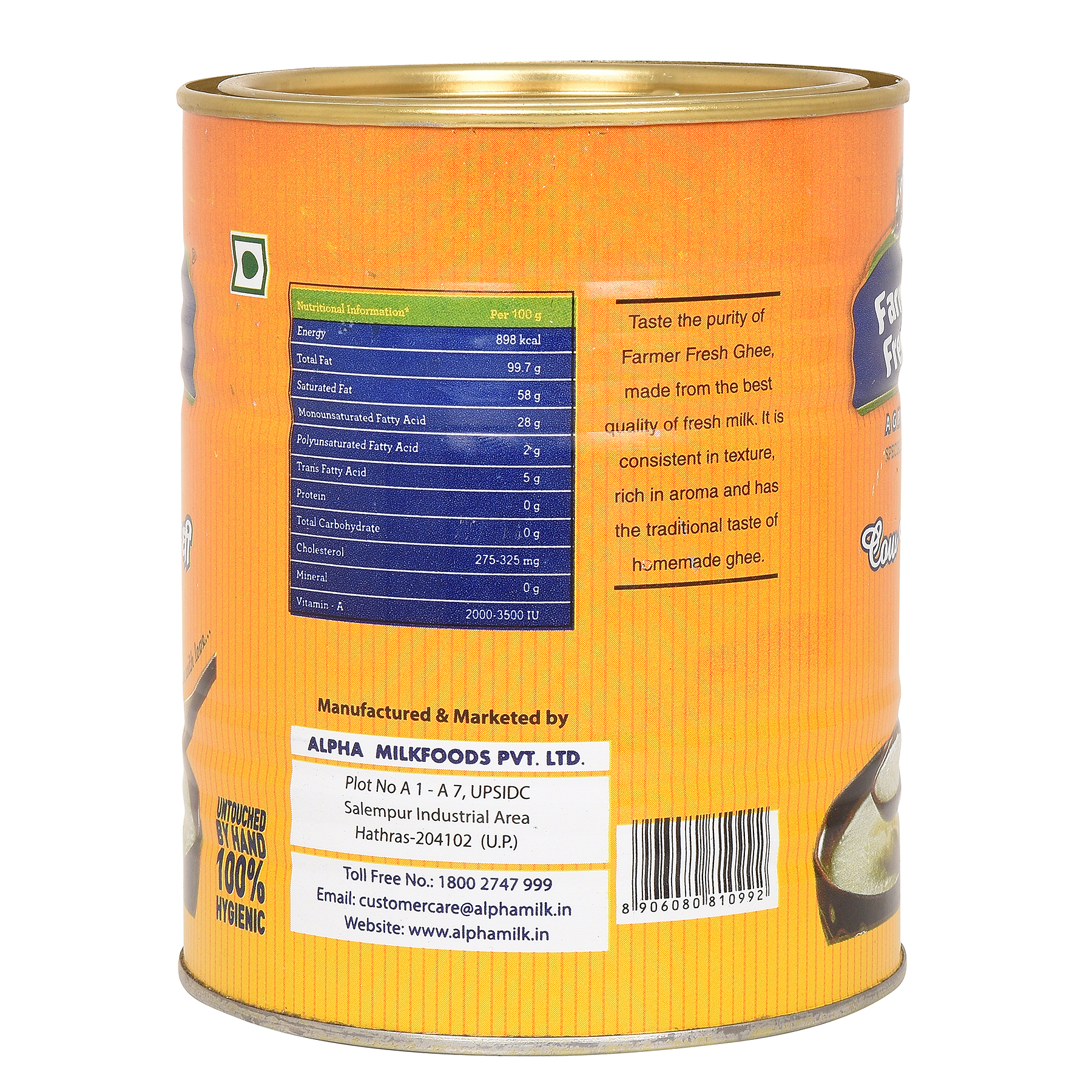 White Farmer Fresh Cow Ghee 1 Litre Tin