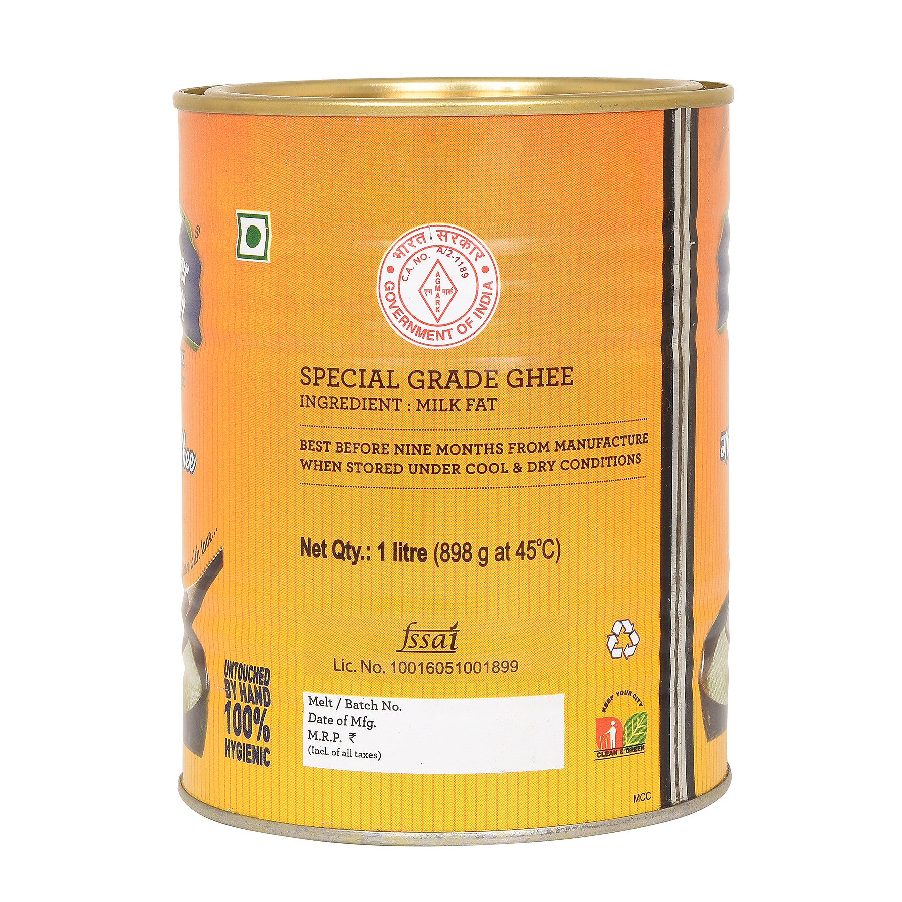White Farmer Fresh Cow Ghee 1 Litre Tin