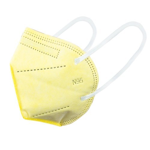 White N 95 Protective Face Mask With Inner Nose Pin - 5 Layer
