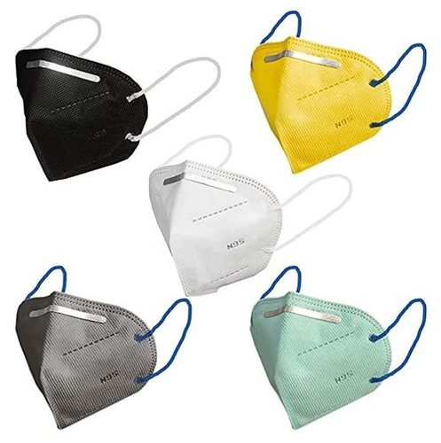 White Kn95 Face Mask With Hot Air Cotton - 6 Layer