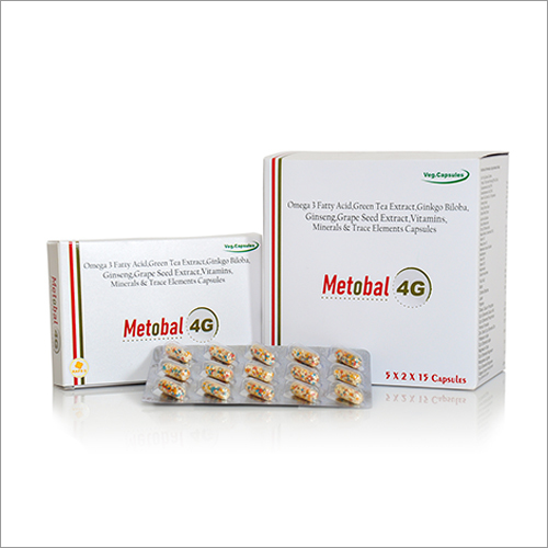 ओमेगा 3 फैटी एसिड, ग्रीन टी का सत्त, जिन्कगो बिलोबा, विटामिन, खनिज और ट्रेस तत्व कैप्सूल