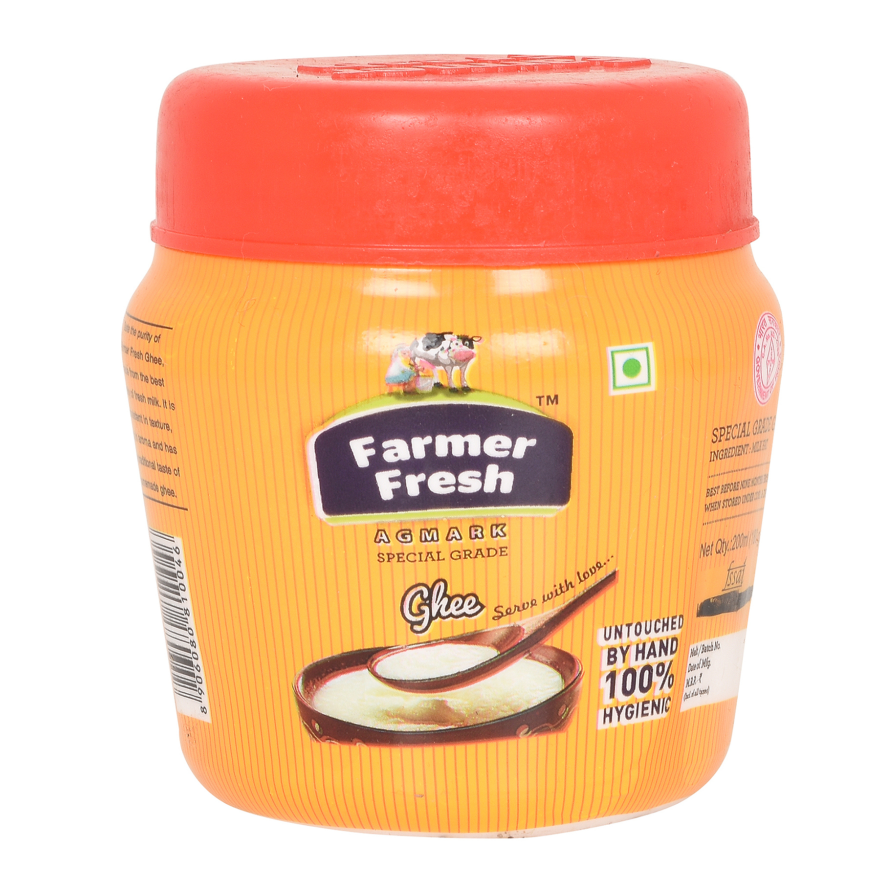 Farmer Fresh Ghee - 200 Grams Bottle | Yellow Clarified Butter Rich Flavor No Preservatives Ideal For Culinary Dishes And Sweets