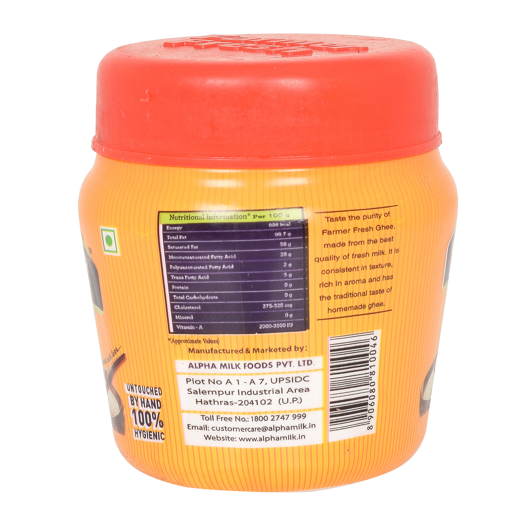 Farmer Fresh Ghee - 200 Grams Bottle | Yellow Clarified Butter Rich Flavor No Preservatives Ideal For Culinary Dishes And Sweets