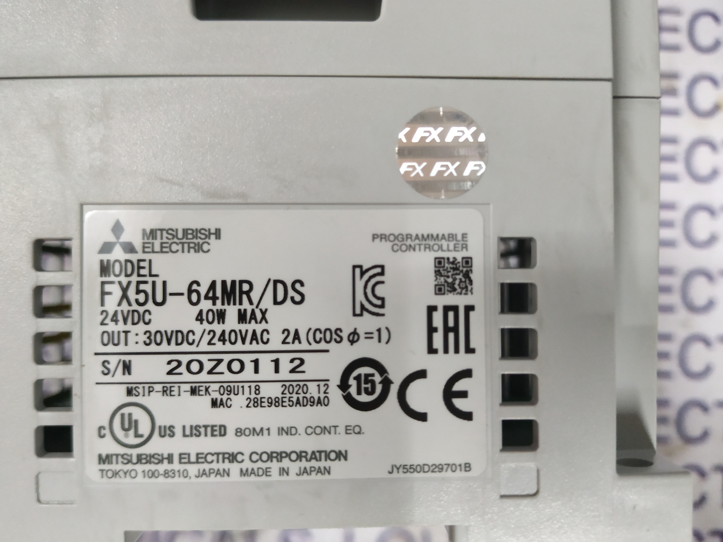 Mitsubishi Plc Output Module Fx5u-64mr/ds