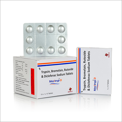Trypsin, Bromelain, Rutoside, and Diclofenac Sodium Capsules - Anti-Inflammatory, Pain Relief Blend for Arthritis and Sports Injuries