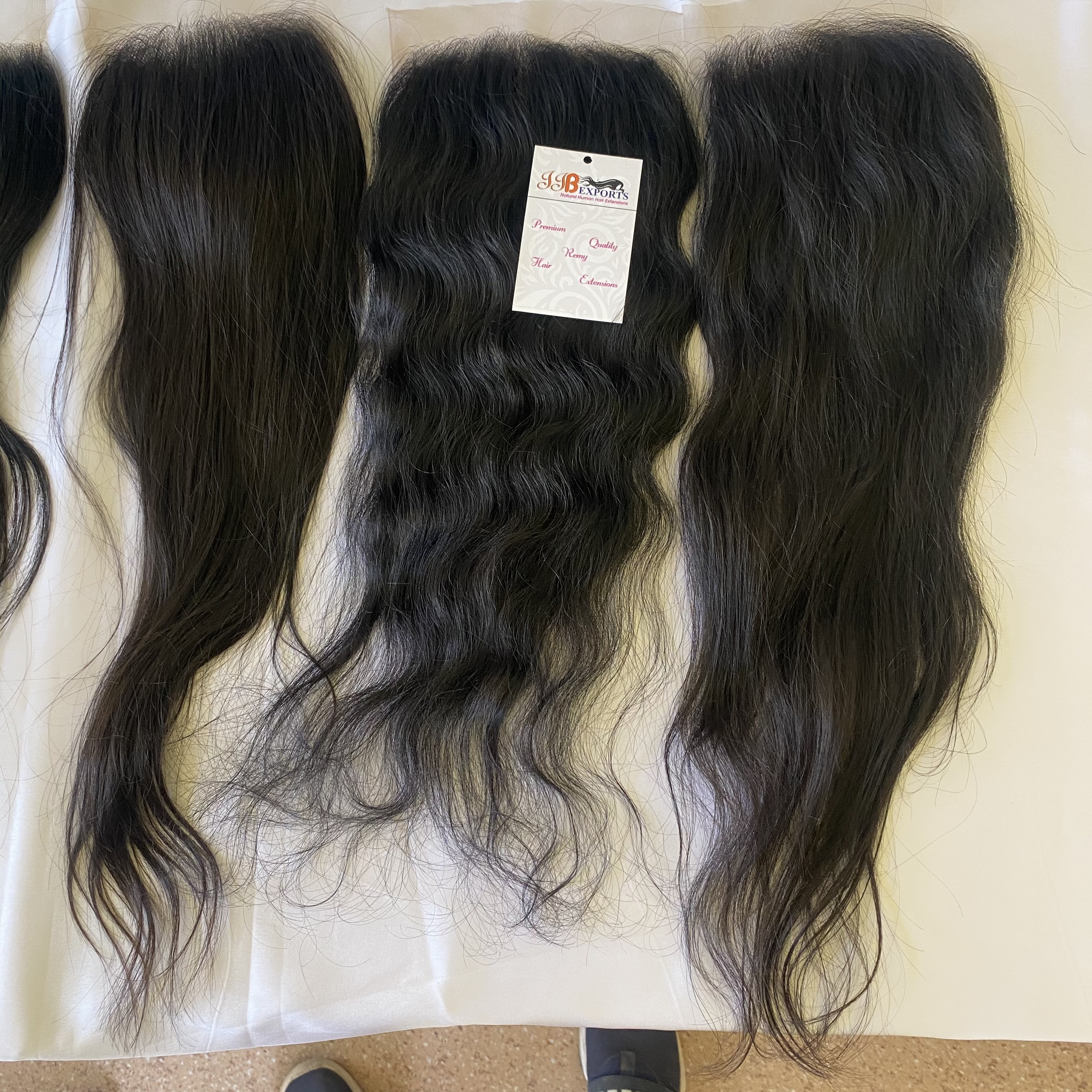 Raw Unprocessed Mink Hair Human Lace Closure Frontal Hair - Color: Natural Black