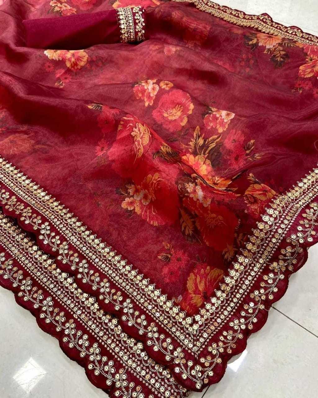 Party Wear Hit Designer Organza Saree