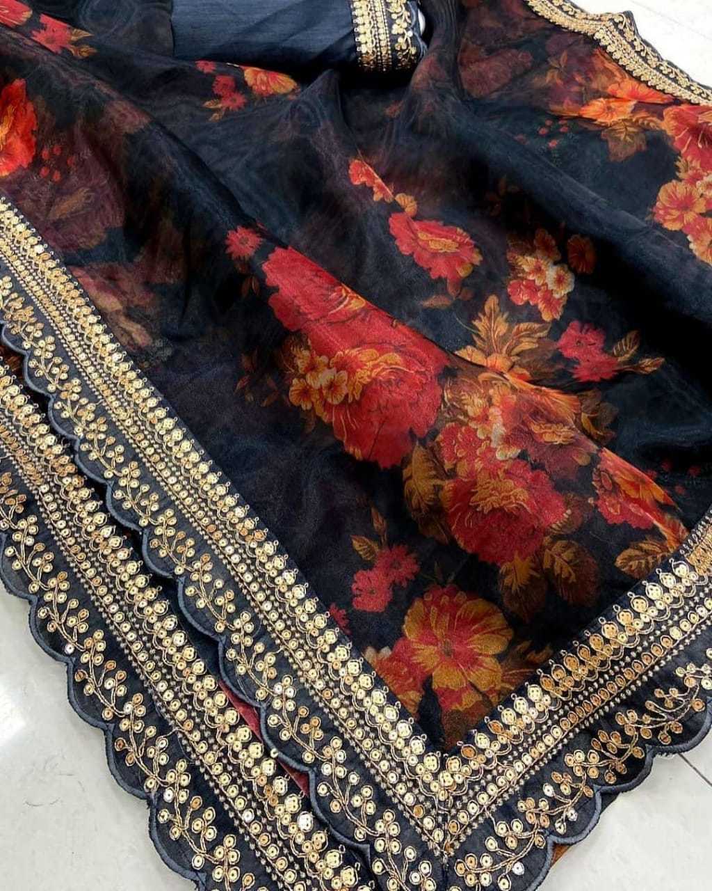 Party Wear Hit Designer Organza Saree