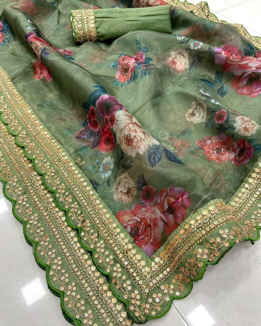 Party Wear Hit Designer Organza Saree