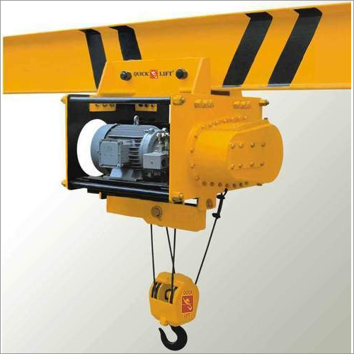 Single Girder EOT Cranes - Mild Steel, Standard Size, Yellow Color, Electric Power Source, 10-20 m Span, 5-10 Ton Lifting Capacity, 1 Year Warranty