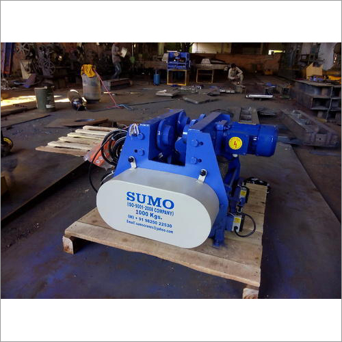 Electric Wire Rope Hoist - 35 Ton Capacity, 6 Meter Lift Height, Blue, New, With Trolley, Industrial Usage