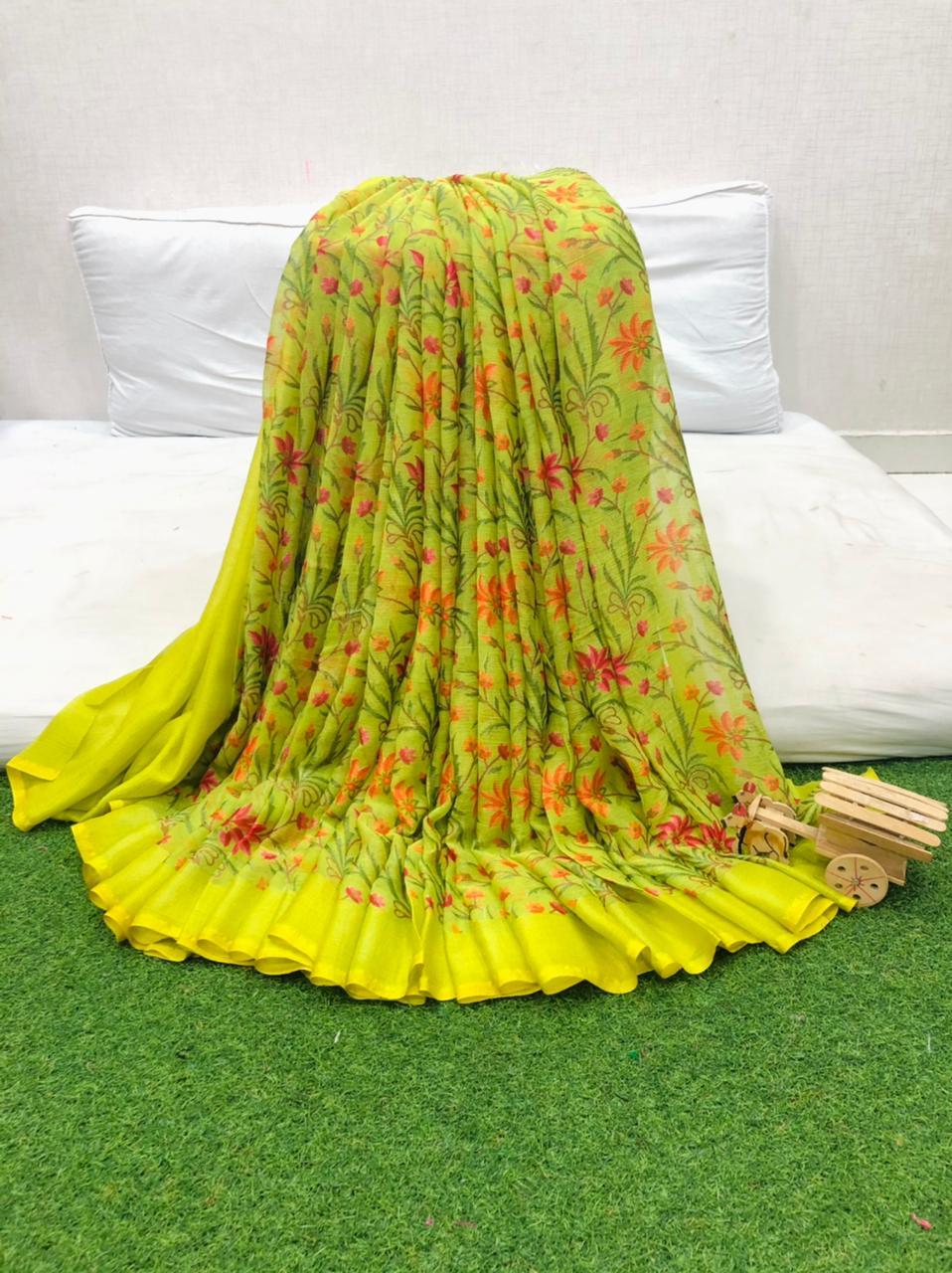 Party Wear Heavy Chiffon Barsso Saree