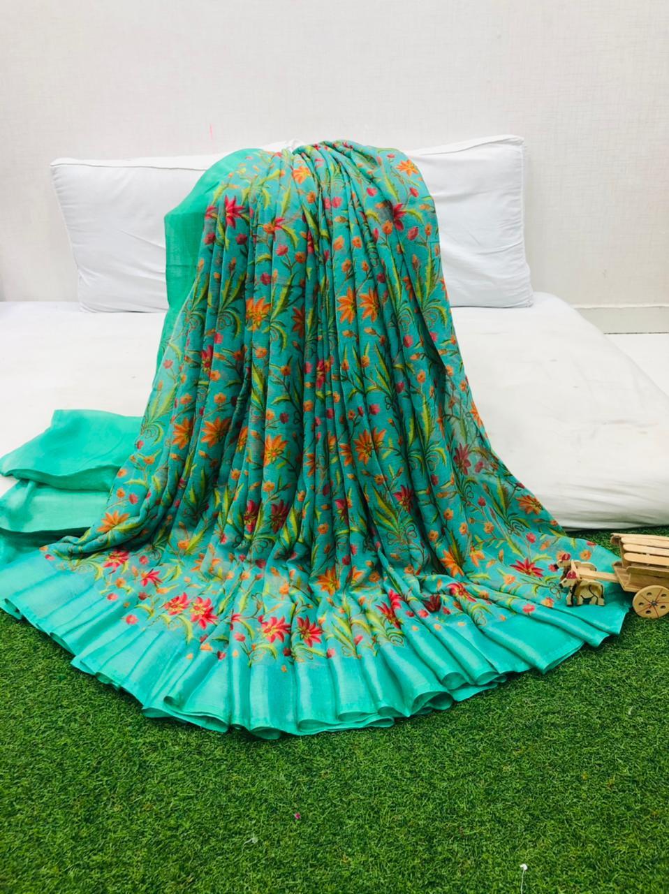 Party Wear Heavy Chiffon Barsso Saree