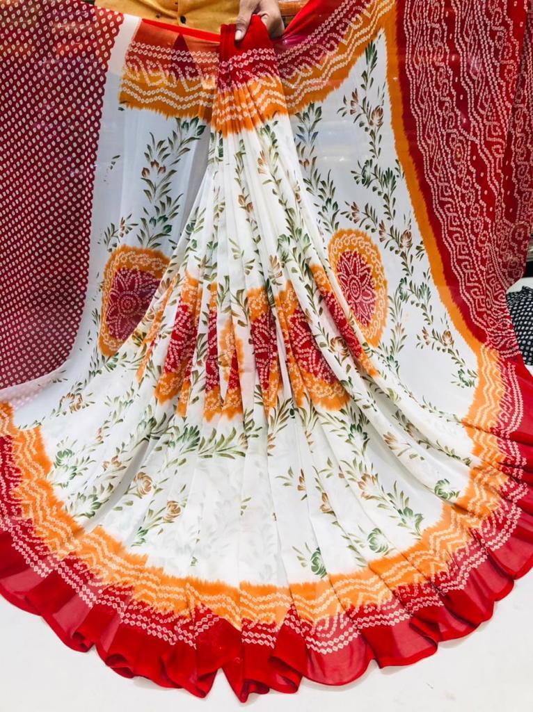 Weightless Saree - Lightweight Fabric, Wetless Cut 6.30 Meters, Blouse 4, Perfect For Daily Wear In Rainy & Spring Seasons
