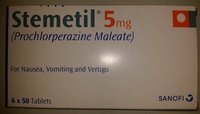 स्टेमेटिल टैबलेट (प्रोक्लोरपेराज़िन मैलेट) सामग्री: प्रोक्लोरपेराज़िन मैलेट