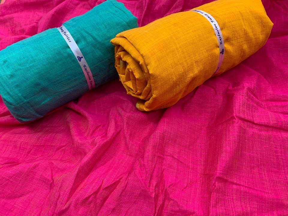 Handloom Fabric - Soft Handloom Material, Available In Various Colors, Custom Lengths Per Meter, Plain Texture