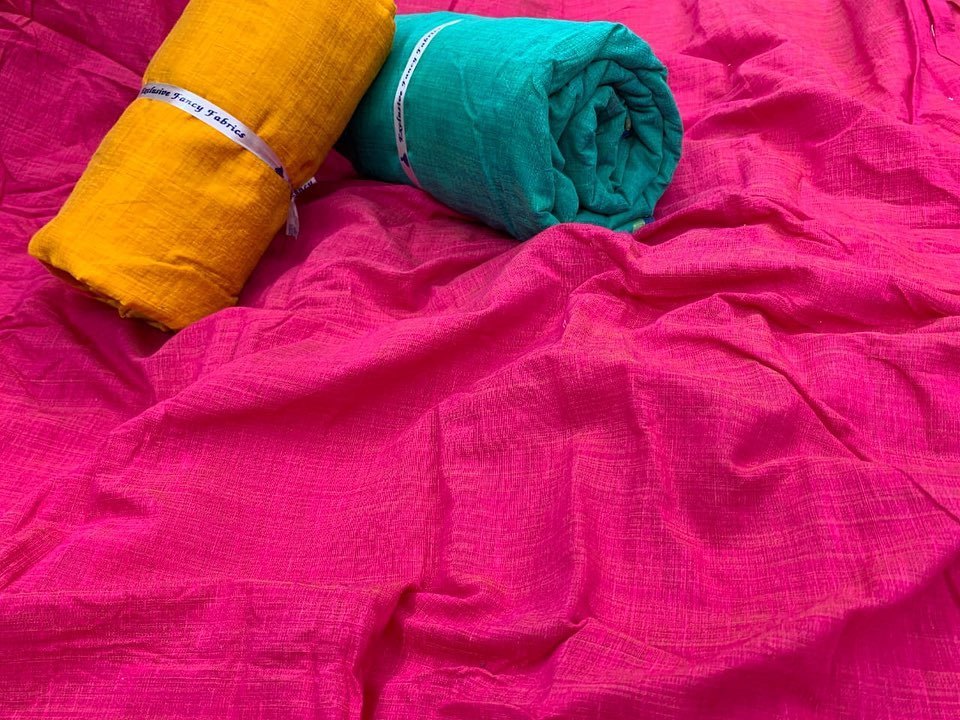 Handloom Fabric - Soft Handloom Material, Available In Various Colors, Custom Lengths Per Meter, Plain Texture